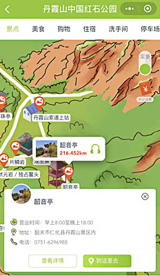 胡市镇景区手绘地图智慧导览和语音结合，让景区“活”起来